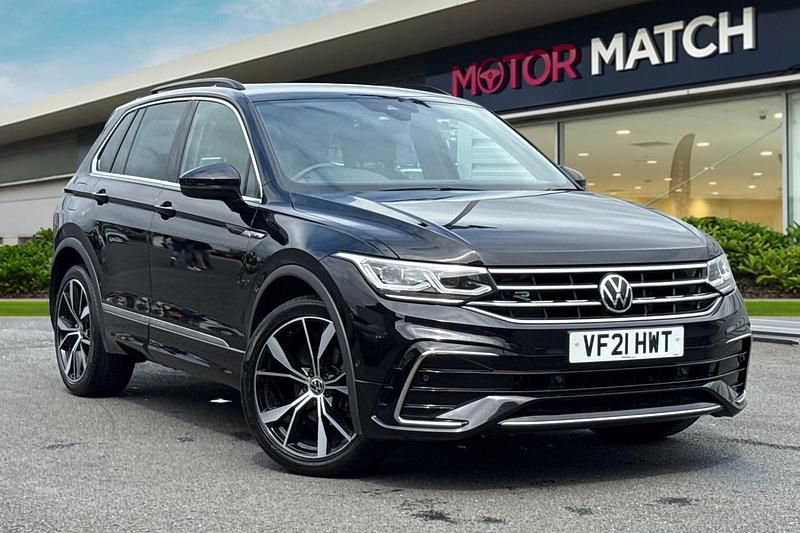 Black Used 2021 VW Tiguan R-line SUV | £19,999 (Good price) - Image 1/4