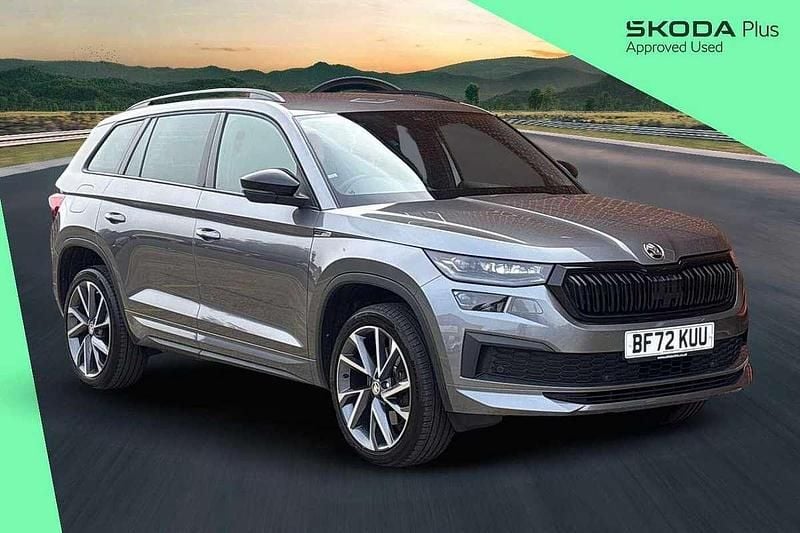 Graphite grey metallic Used 2022 Skoda Kodiaq SportLine SUV | £29,000 (Fair price) - Image 1/4