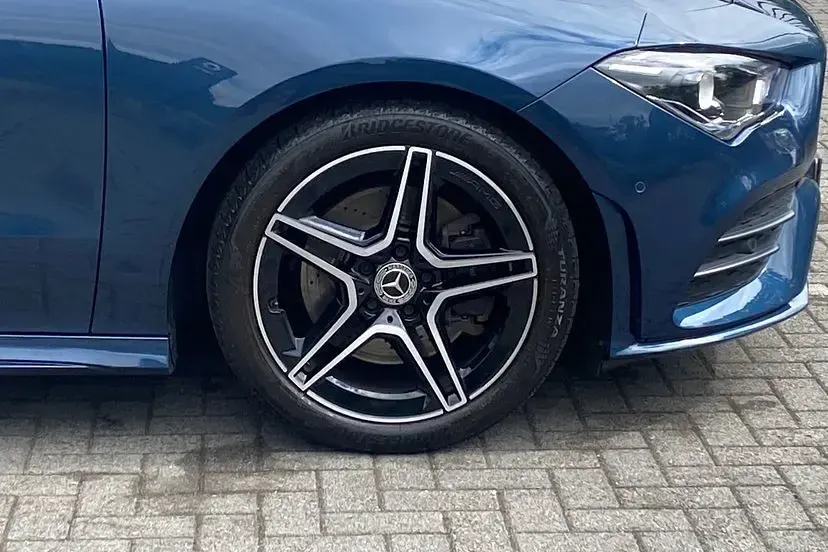 Used Mercedes CLA200 AMG line 161 HP (118 kW) 2023 Blue Coupe