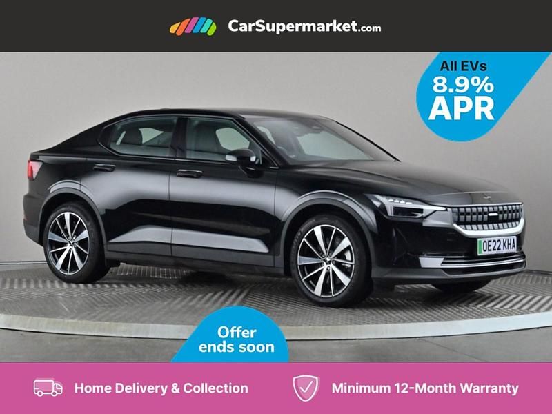 Black Used 2022 Polestar 2 Long Range Single Motor Sedan | £20,997 (Fair price) - Image 1/3