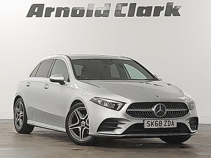 Used Mercedes A200 AMG line 163 HP (119 kW) 2018 Silver Hatchback