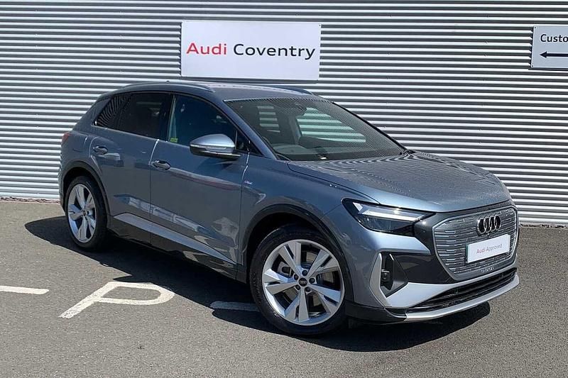 Geyser blue Used 2025 Audi Q4 e-tron S-Line SUV | £49,990 - Image 1/4