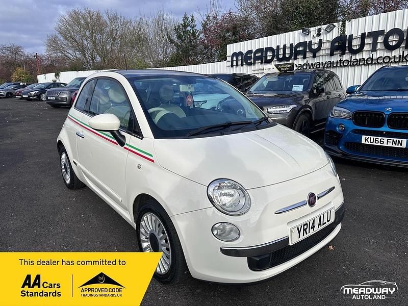 White Used 2014 Fiat 500 Lounge Hatchback | £3,749 (Good price) - Image 1/2