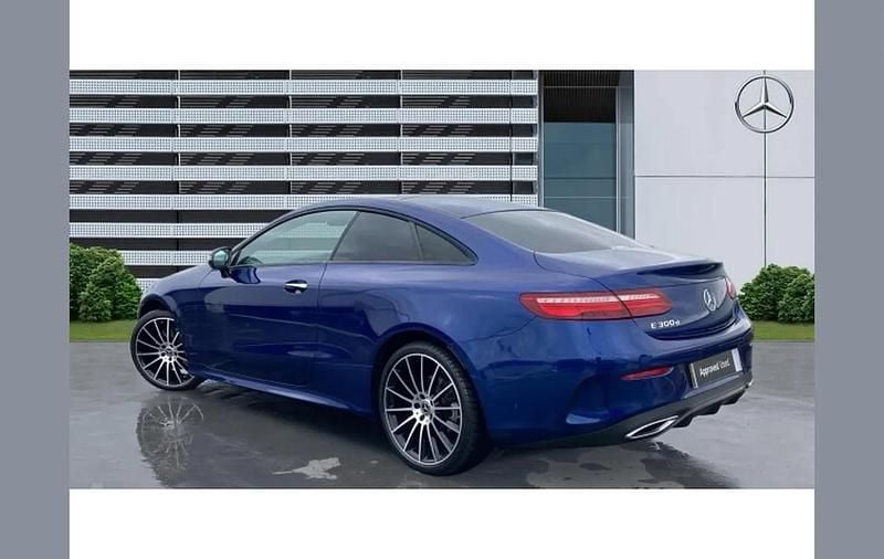 Used Mercedes E300 AMG line 245 HP (180 kW) 2020 Blue Coupe