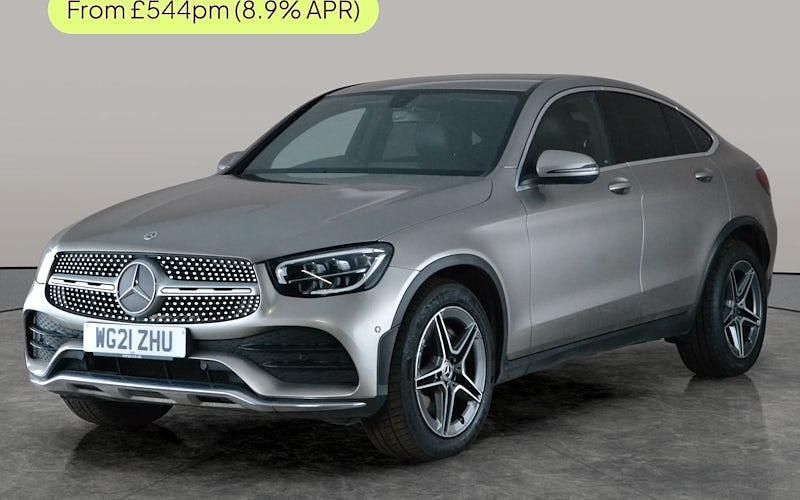 Used Mercedes GLC220 AMG line 194 HP (142 kW) 2021 Silver Coupe