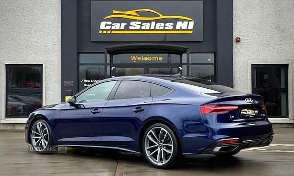 Used Audi A5 S-Line 161 HP (118 kW) 2022 Blue Hatchback