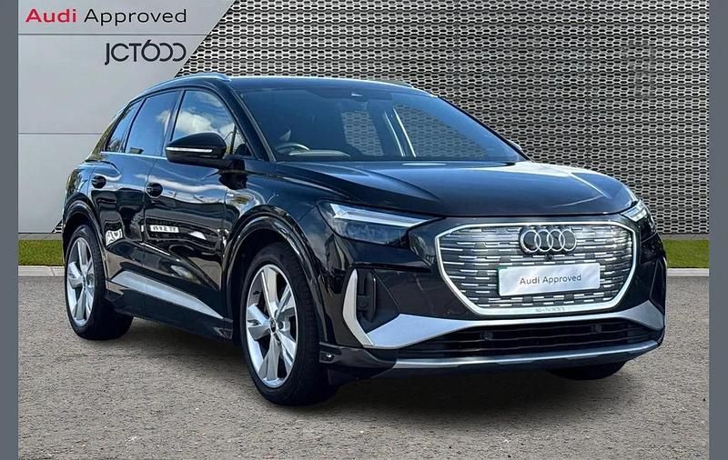Black Used 2023 Audi Q4 e-tron S-Line SUV | £25,000 - Image 1/4