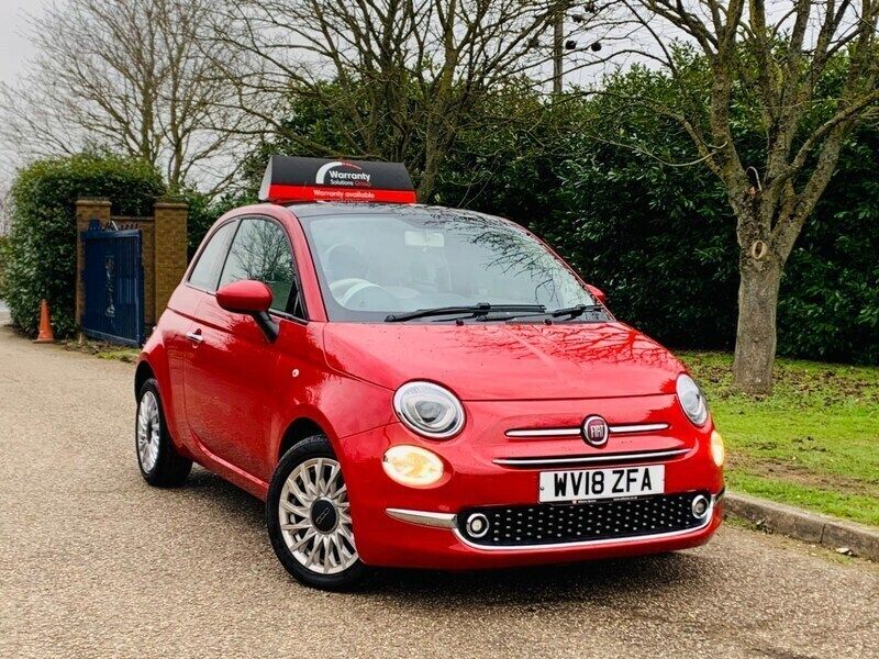 Red Used 2018 Fiat 500 Lounge Hatchback | £4,990 (Good price) - Image 1/4