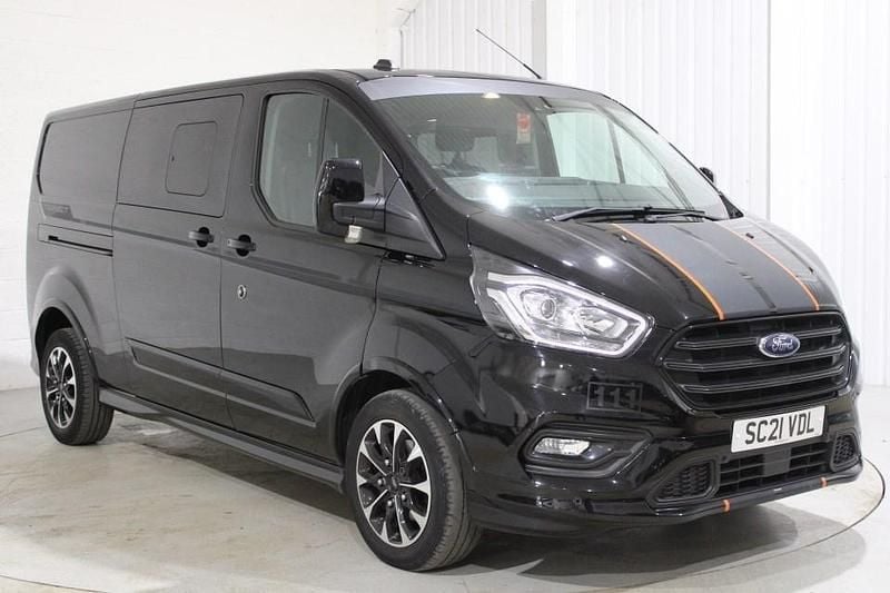 Black Used 2021 Ford Transit Custom Sport Van | £23,495 (Expensive) - Image 1/4
