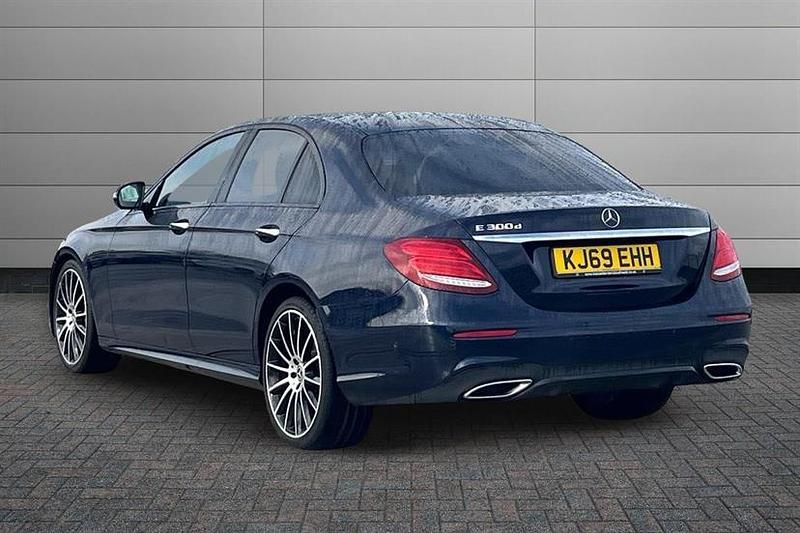 Used Mercedes E300 AMG line 245 HP (180 kW) 2020 Cavansite blue Sedan