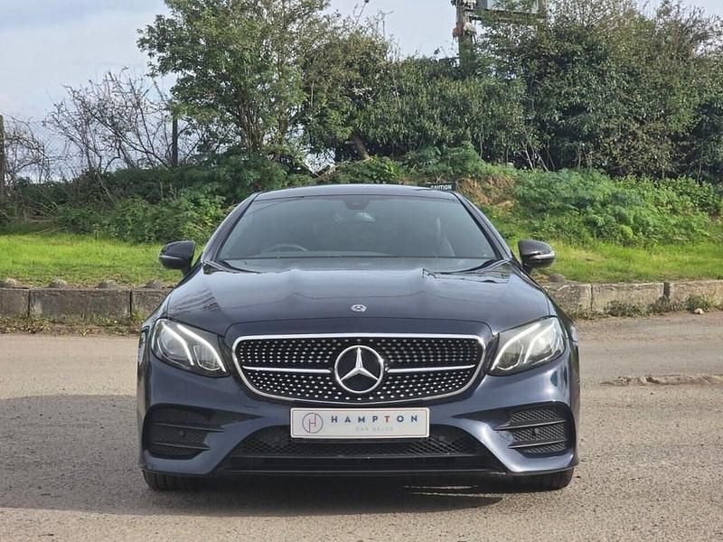 Used Mercedes E300 AMG line 245 HP (180 kW) 2018 Blue Coupe