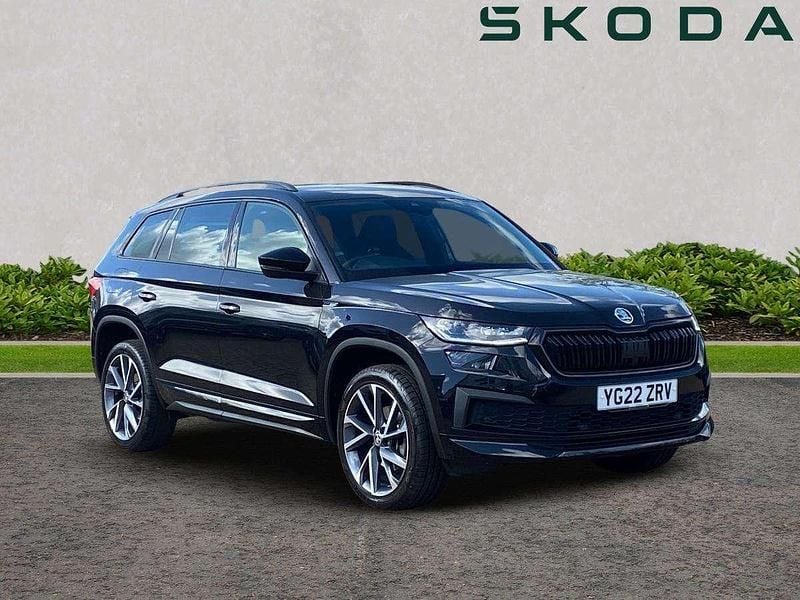 Black Used 2022 Skoda Kodiaq SportLine SUV | £28,795 (Fair price) - Image 1/4