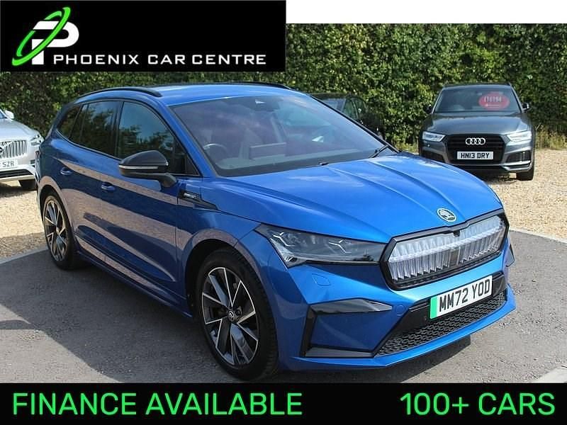 Blue Used 2022 Skoda Enyaq iV SportLine SUV | £24,895 (Fair price) - Image 1/2