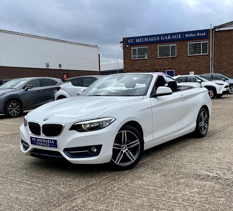 White Used 2017 BMW 218 Sport Line Cabriolet | £12,495 (Fair price) - Image 1/4