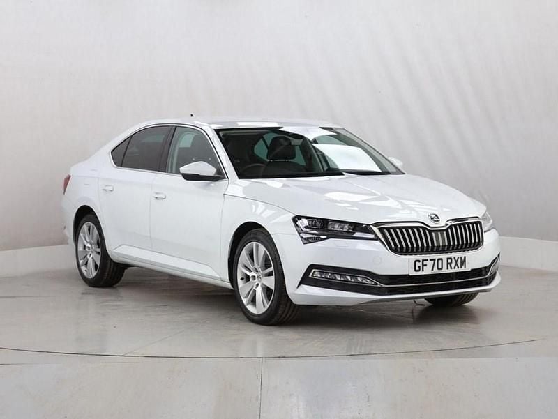 Used Skoda Superb SE L 150 HP (110 kW) 2020 White Hatchback