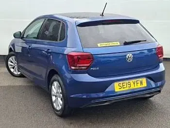 Used VW Polo SE 95 HP (69 kW) 2019 Blue Hatchback