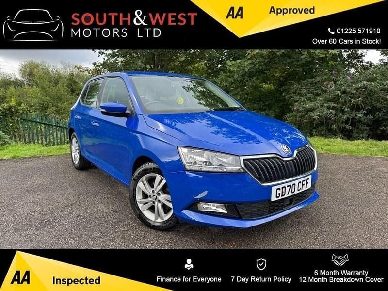 Blue Used 2021 Skoda Fabia SE Hatchback | £7,455 (Good price) - Image 1/4