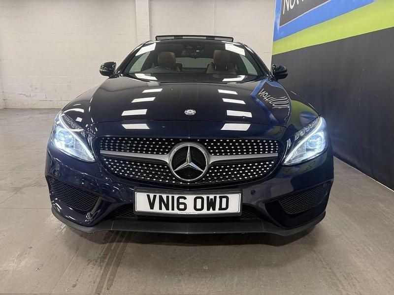 Used Mercedes C250 AMG line 204 HP (150 kW) 2016 Blue Coupe