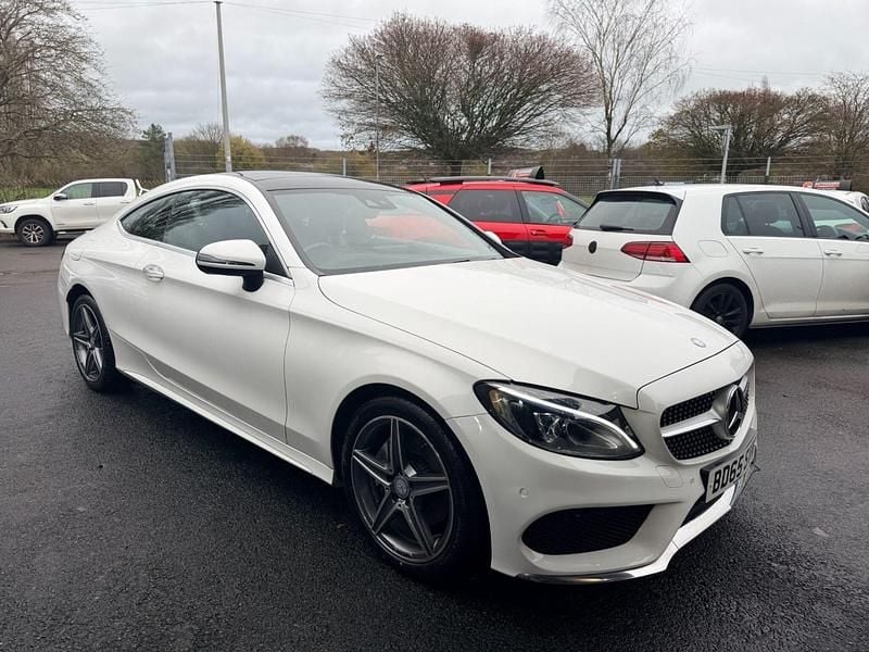White Used 2016 Mercedes C200 AMG Line Premium Plus Coupe | £14,895 (Fair price) - Image 1/3
