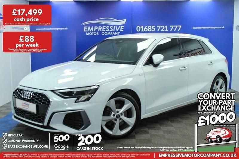 Used Audi A3 S-Line 2021 White Sedan