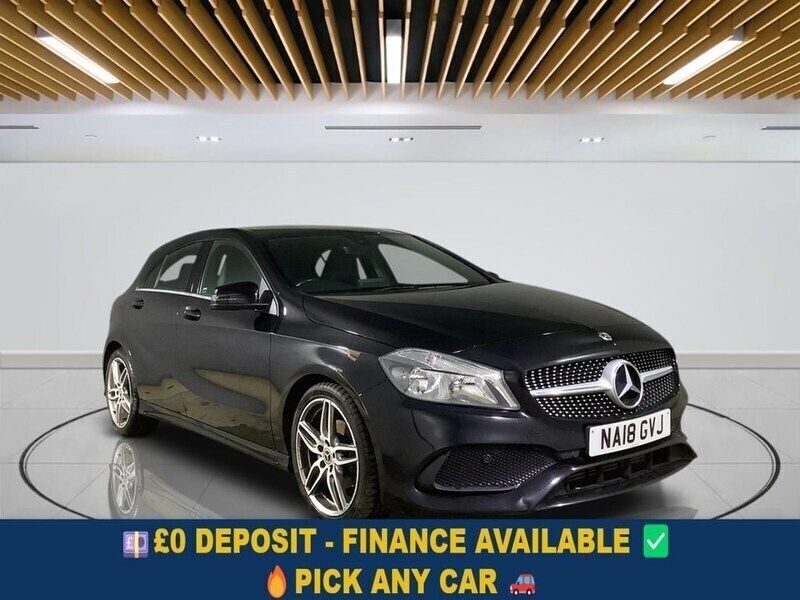Black Used 2018 Mercedes A180 AMG line Hatchback | £11,649 (Fair price) - Image 1/3