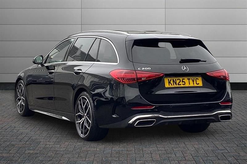 Used Mercedes C200 AMG Line Premium 204 HP (150 kW) 2025 Obsidian black Estate
