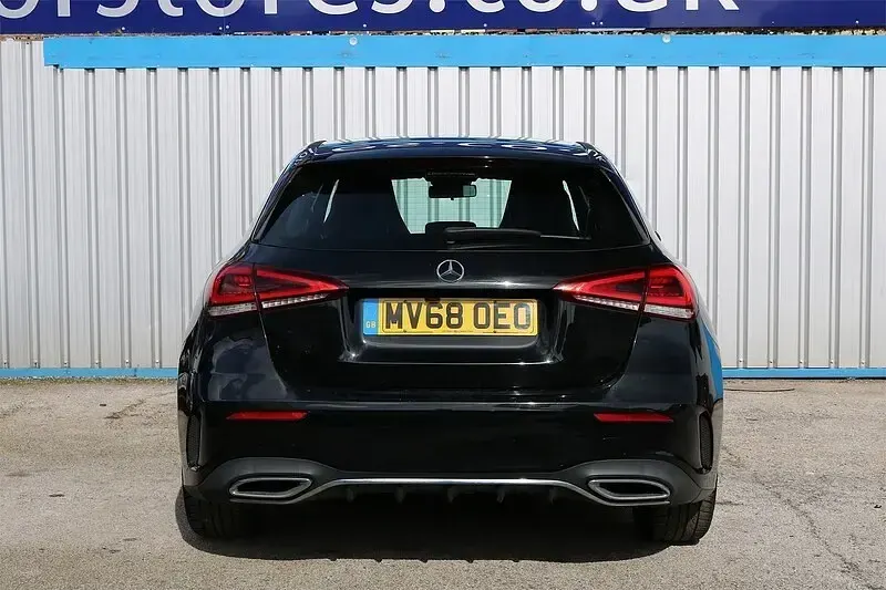 Used Mercedes A180 AMG line 116 HP (85 kW) 2018 Black Hatchback