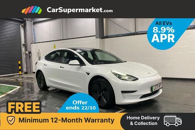 White Used 2021 Tesla Model 3 Standard Range Sedan | £18,797 (Fair price) - Image 1/3