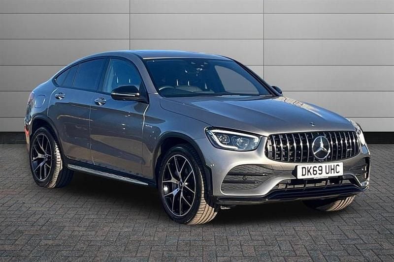 Used Mercedes GLC43 AMG Premium Plus 390 HP (286 kW) 2019 Mojave silver Coupe