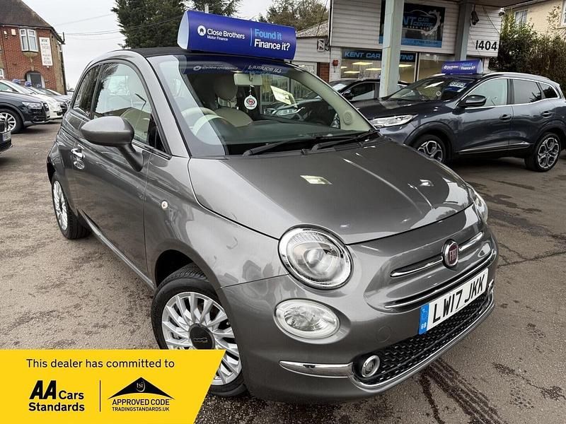 Used Fiat 500 Lounge 69 HP (50 kW) 2017 Grey Cabriolet