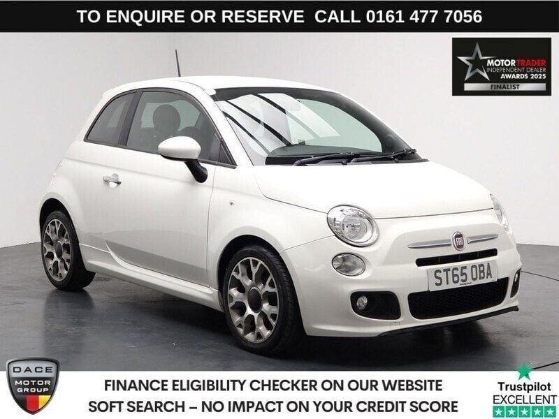 White Used 2015 Fiat 500 S Hatchback | £5,970 (Fair price) - Image 1/3