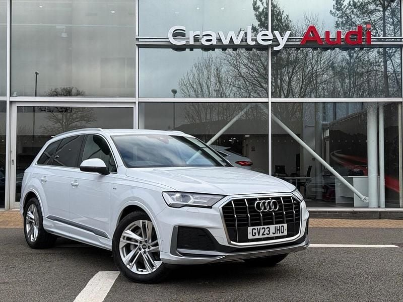 White Used 2023 Audi Q7 S-Line SUV | £44,190 (Good price) - Image 1/4