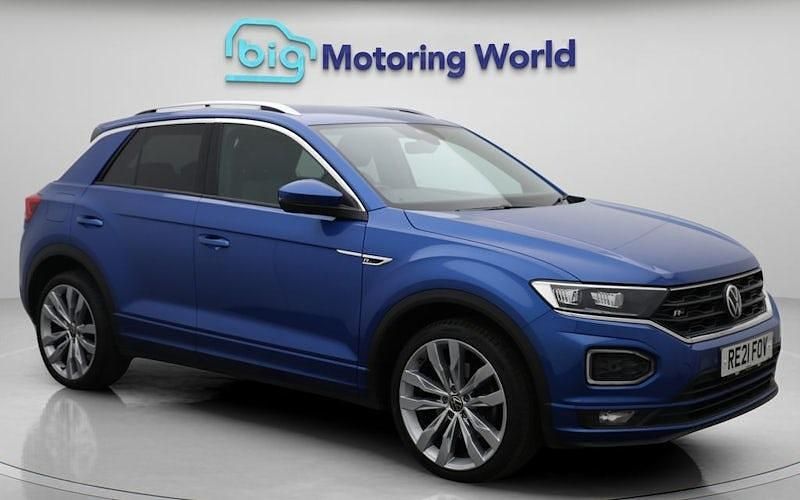Blue Used 2021 VW T-Roc R-line SUV | £20,600 (Good price) - Image 1/4
