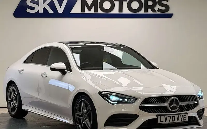 Used Mercedes CLA180 AMG line 136 HP (100 kW) 2020 White Coupe