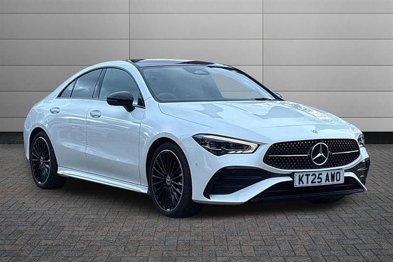 Polar white Used 2025 Mercedes CLA220 AMG Line Premium Plus Sedan | £34,395 (Fair price) - Image 1/4