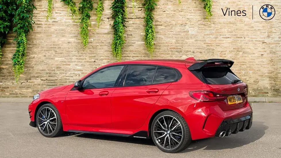 Used BMW M135 Shadowline 302 HP (222 kW) 2023 Red Hatchback