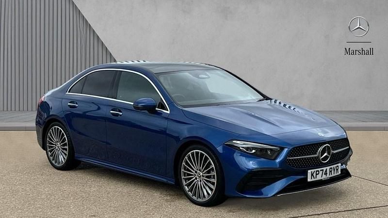 Spectral blue metallic Used 2024 Mercedes A200 AMG Line Premium Plus Sedan | £28,495 (Expensive) - Image 1/4