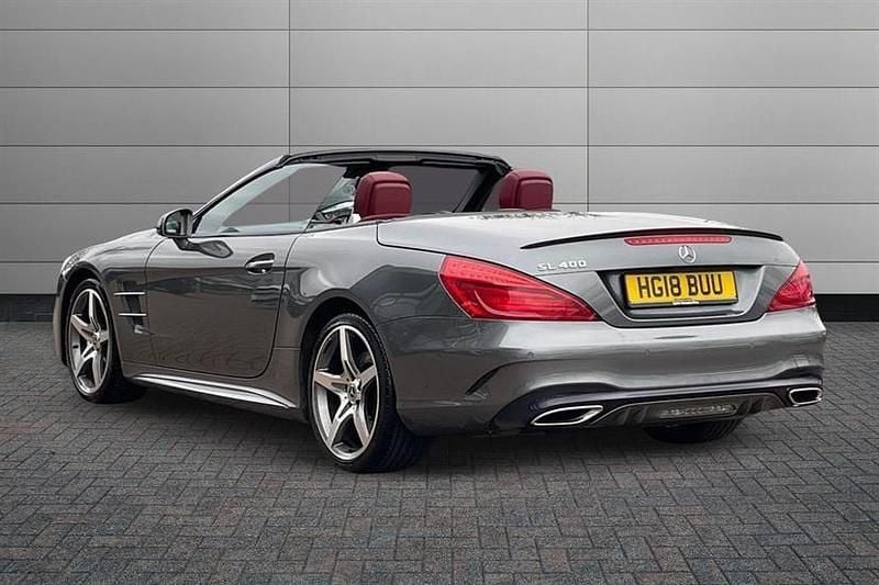 Used Mercedes SL400 AMG Line Premium 367 HP (269 kW) 2018 Selenite grey Cabriolet