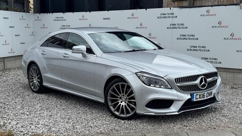 Silver Used 2016 Mercedes CLS220 AMG line Coupe | £12,695 (Fair price) - Image 1/4