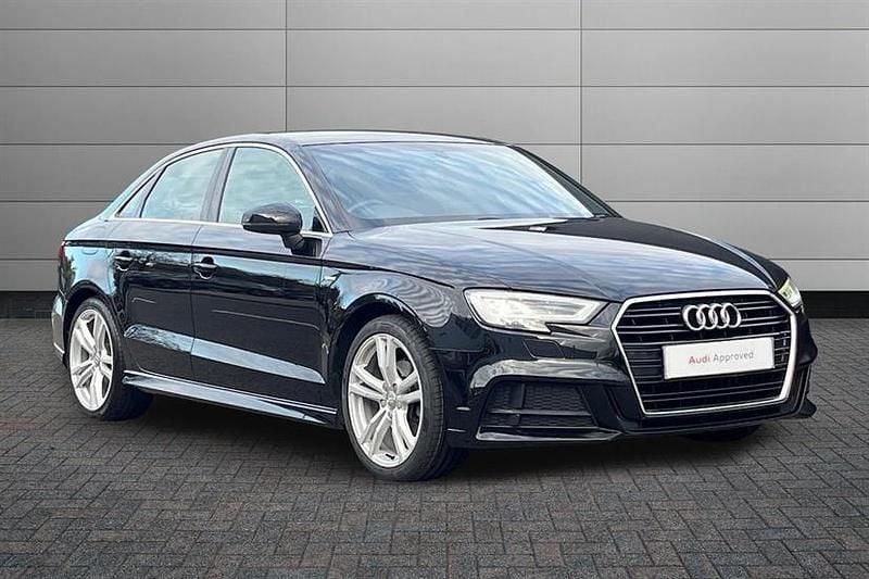 Mythos black Used 2019 Audi A3 S-Line Sedan | £16,895 (Fair price) - Image 1/4