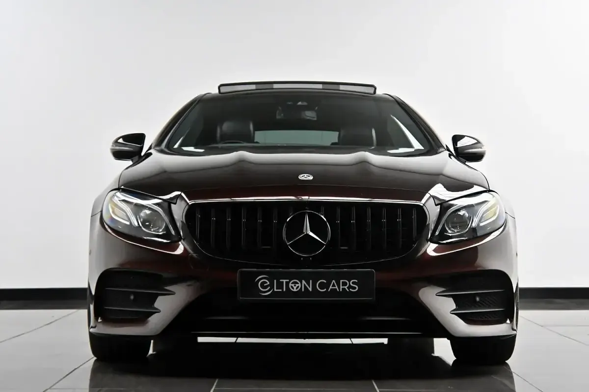 Used Mercedes E220 AMG Line Premium Plus 194 HP (142 kW) 2018 Red Coupe
