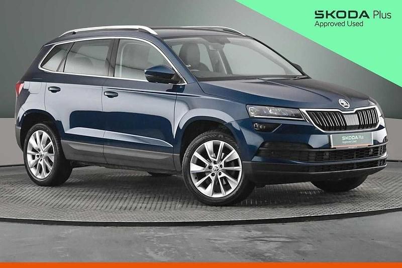 Used Skoda Karoq SE L 110 HP (80 kW) 2021 Petrol blue metallic SUV