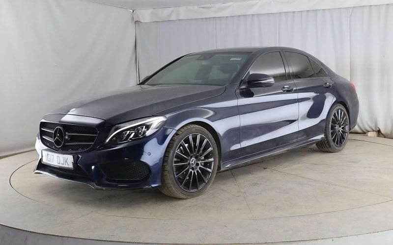 Used Mercedes C220 AMG Line Premium 170 HP (125 kW) 2016 Blue Sedan