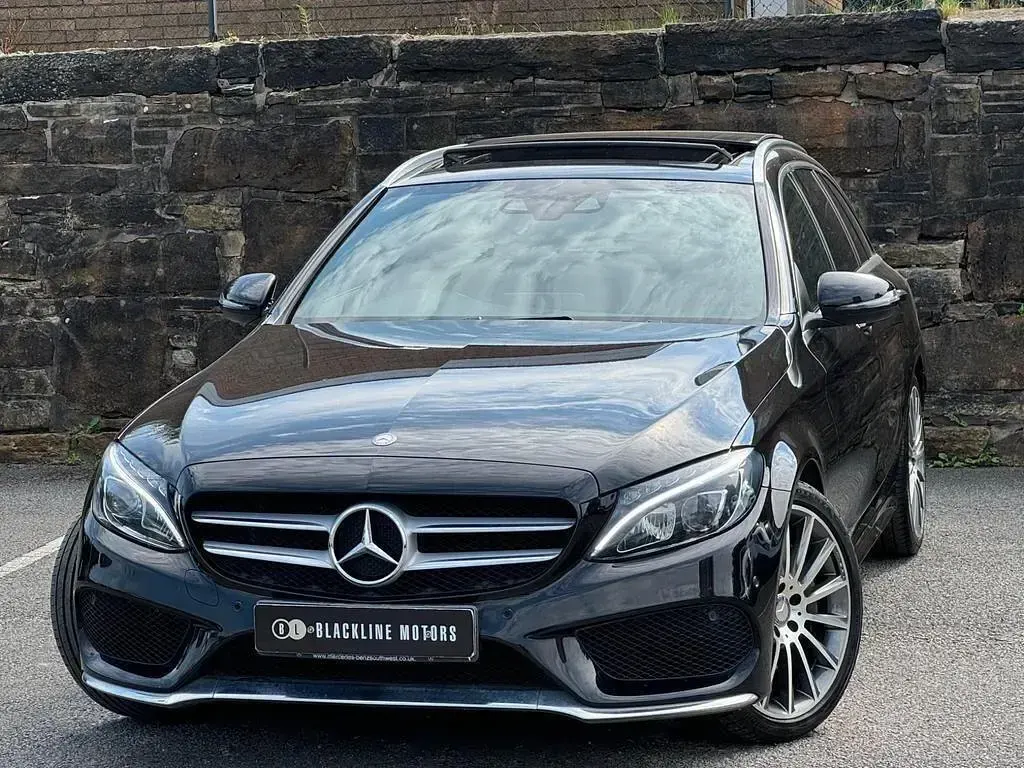 Used Mercedes C250 AMG Line Premium Plus 204 HP (150 kW) 2015 Black Estate