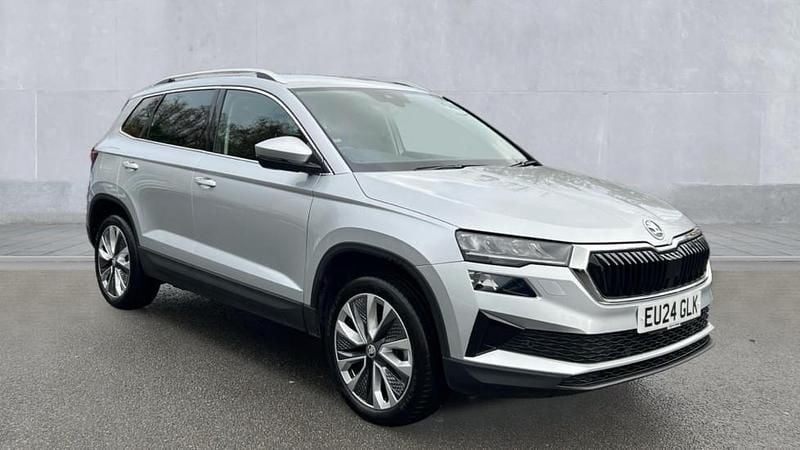 Brilliant silver metallic Used 2024 Skoda Karoq SE L SUV | £22,990 (Fair price) - Image 1/4