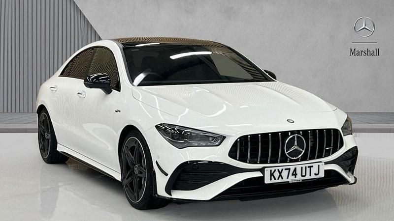 White Used 2024 Mercedes CLA35 AMG Premium Plus Coupe | £42,890 (Expensive) - Image 1/4