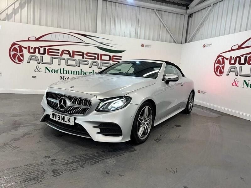 Used Mercedes E220 AMG line 194 HP (142 kW) 2019 Silver Cabriolet