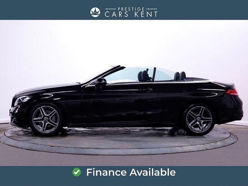 Used Mercedes C200 AMG line 2021 Black Cabriolet