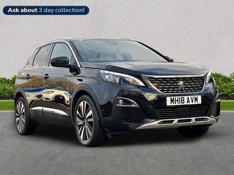 Black Used 2018 Peugeot 3008 Premium SUV | £13,899 (Fair price) - Image 1/4