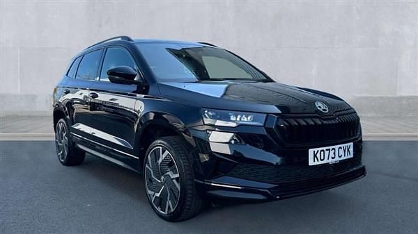 Black Used 2024 Skoda Karoq SportLine SUV | £27,590 (Fair price) - Image 1/4
